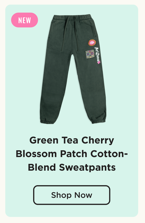 Green Tea Cherry Blossom Patch Cotton-Blend Sweatpants. Shop Now. 