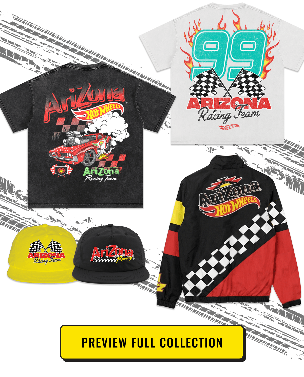 Preview full merch collection for HotWheels collab now.