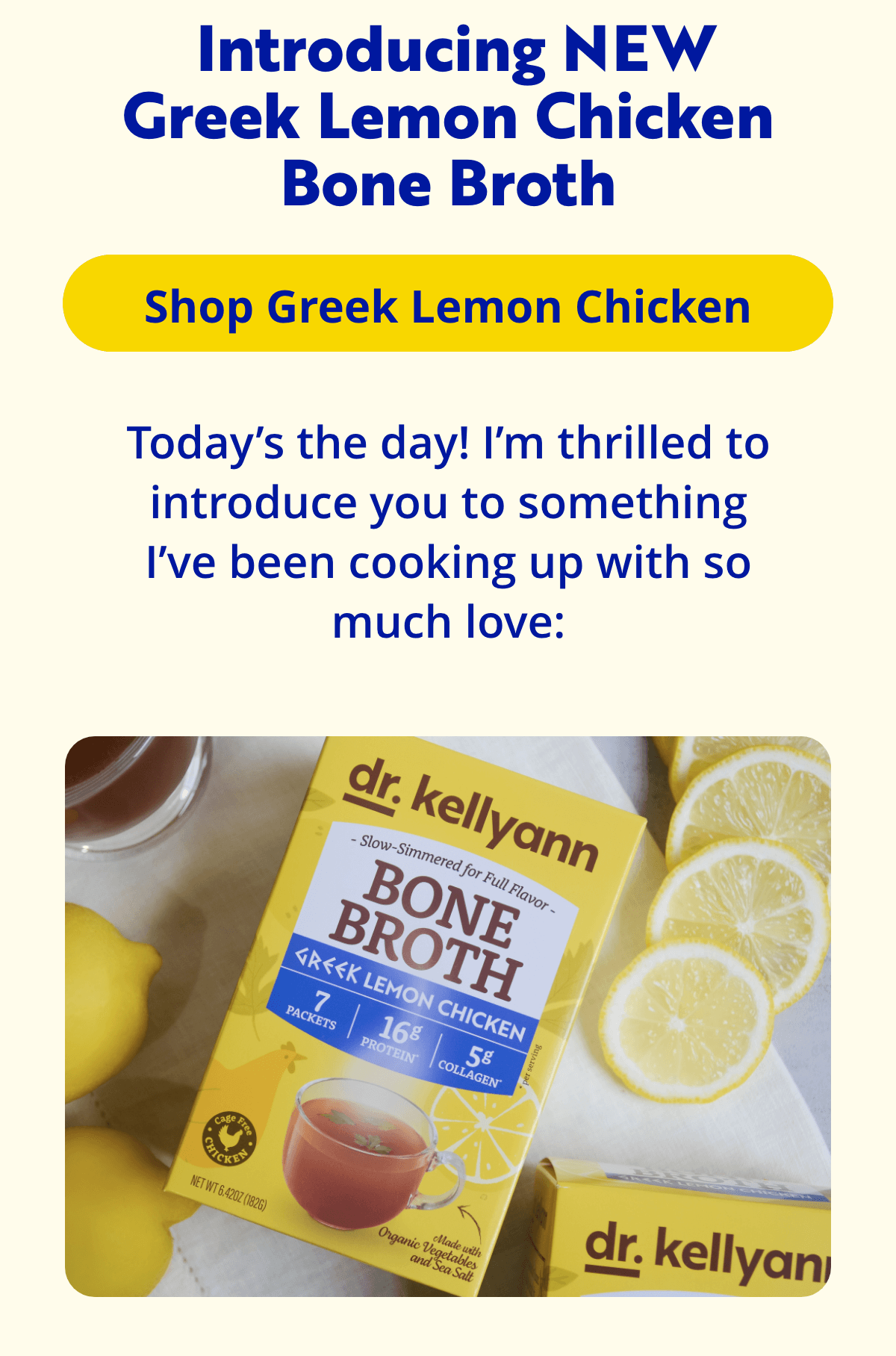 Dr. Kellyann - NEW Greek Lemon Chicken Bone Broth