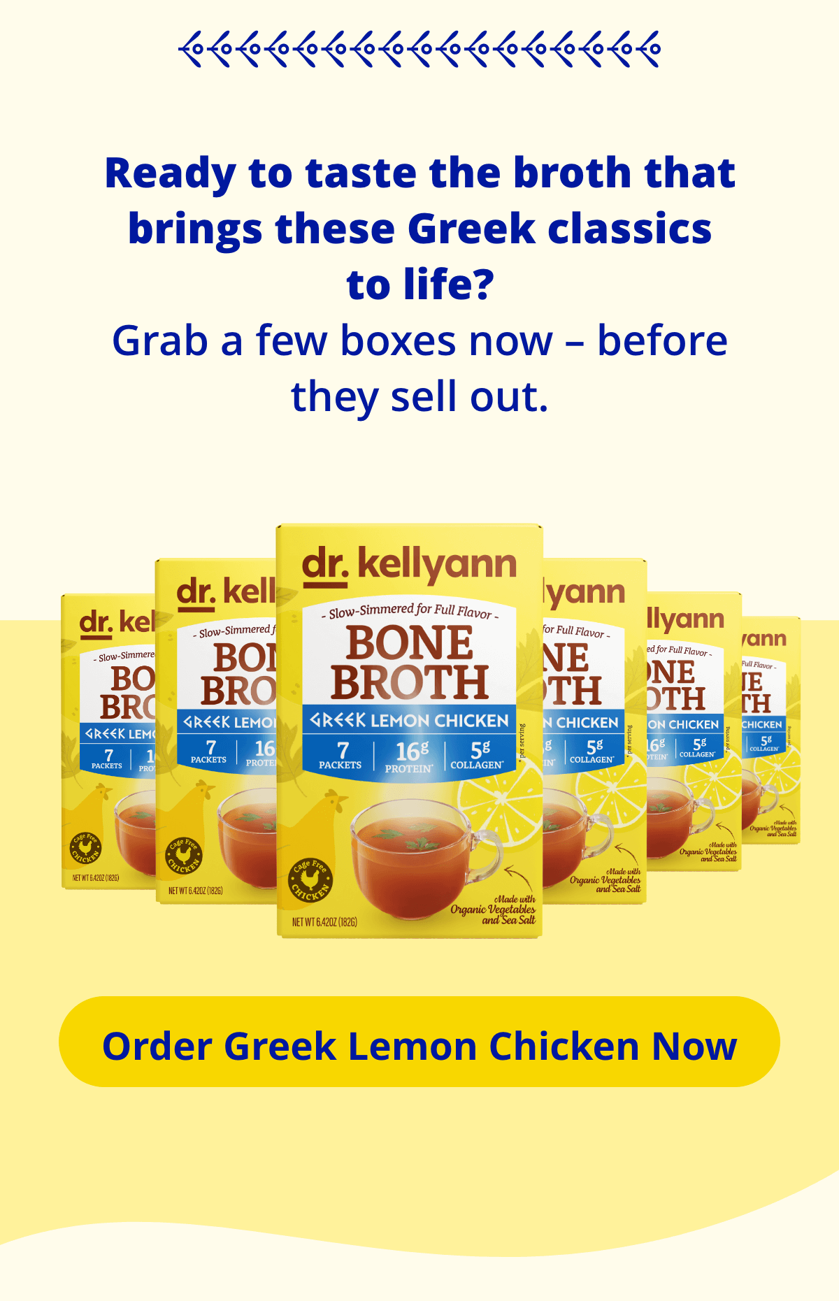Dr. Kellyann - NEW Greek Lemon Chicken Bone Broth