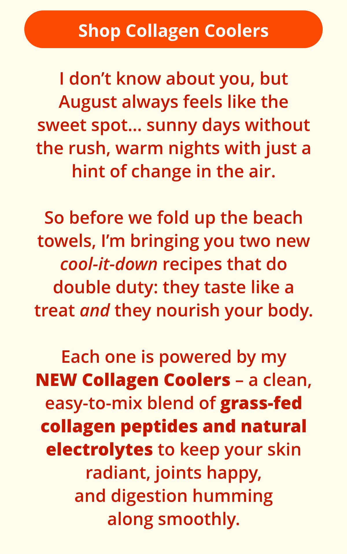 Dr. Kellyann - Collagen Cooler Recipes