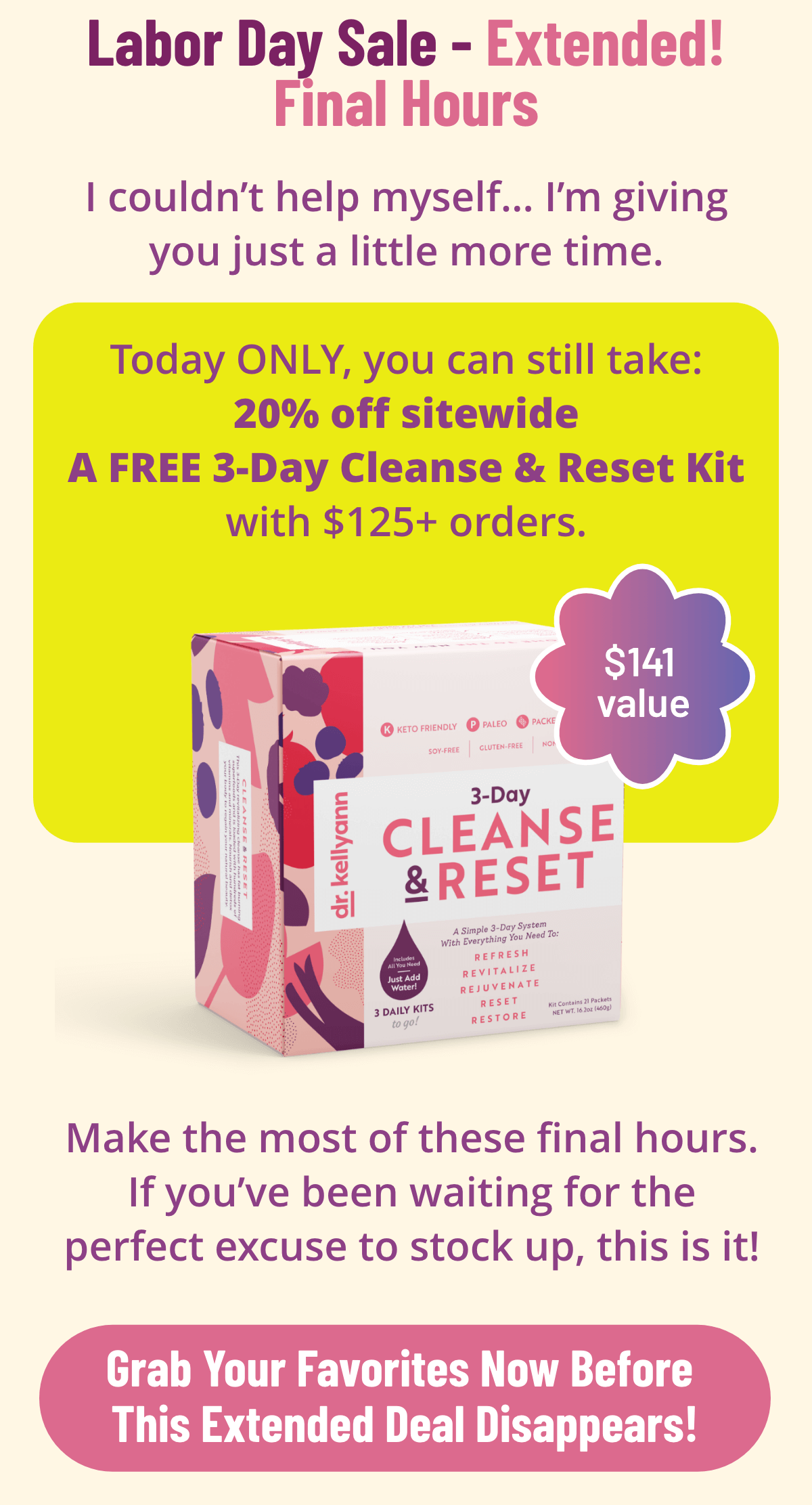 Dr. Kellyann - Labor Day Sale