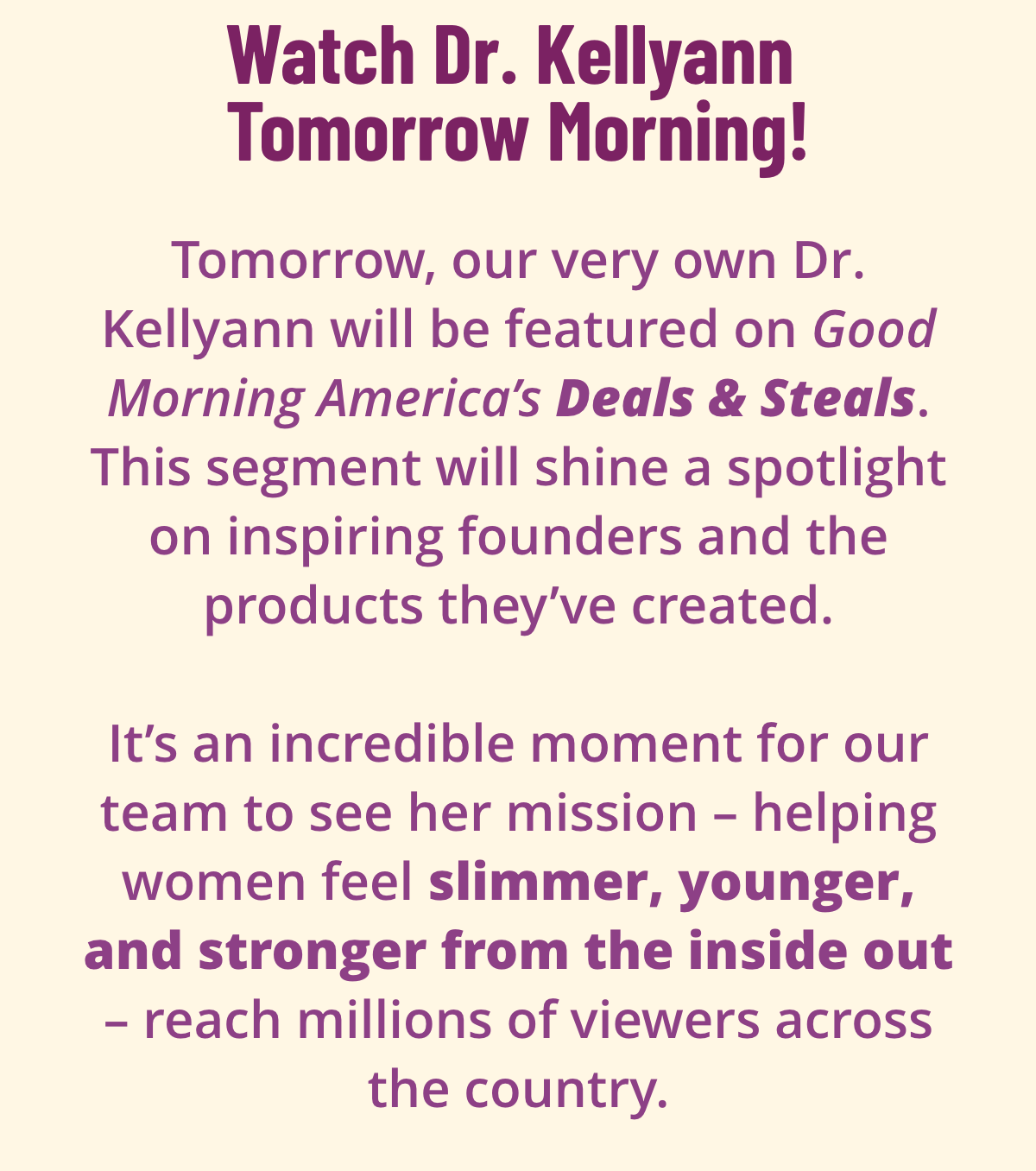 Dr. Kellyann - GMA Deals & Steals