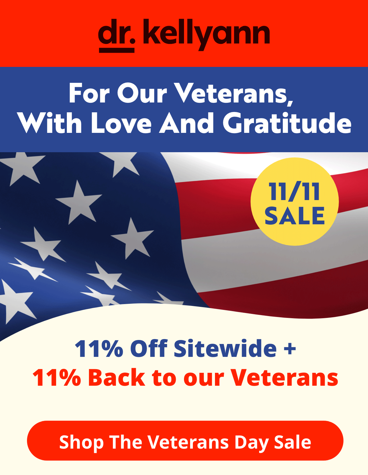 Veterans Day 11% OFF