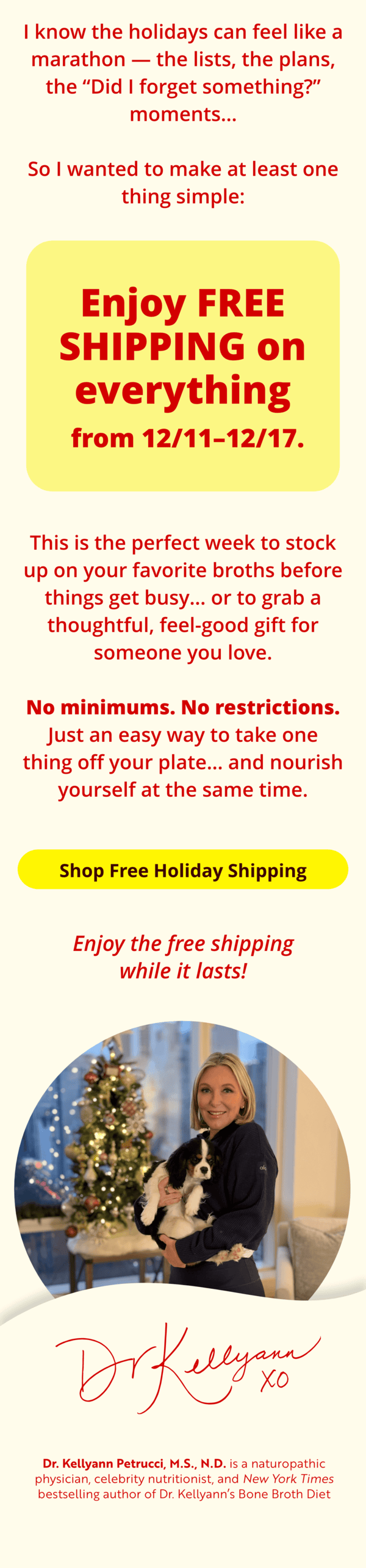 Holiday Free Shipping