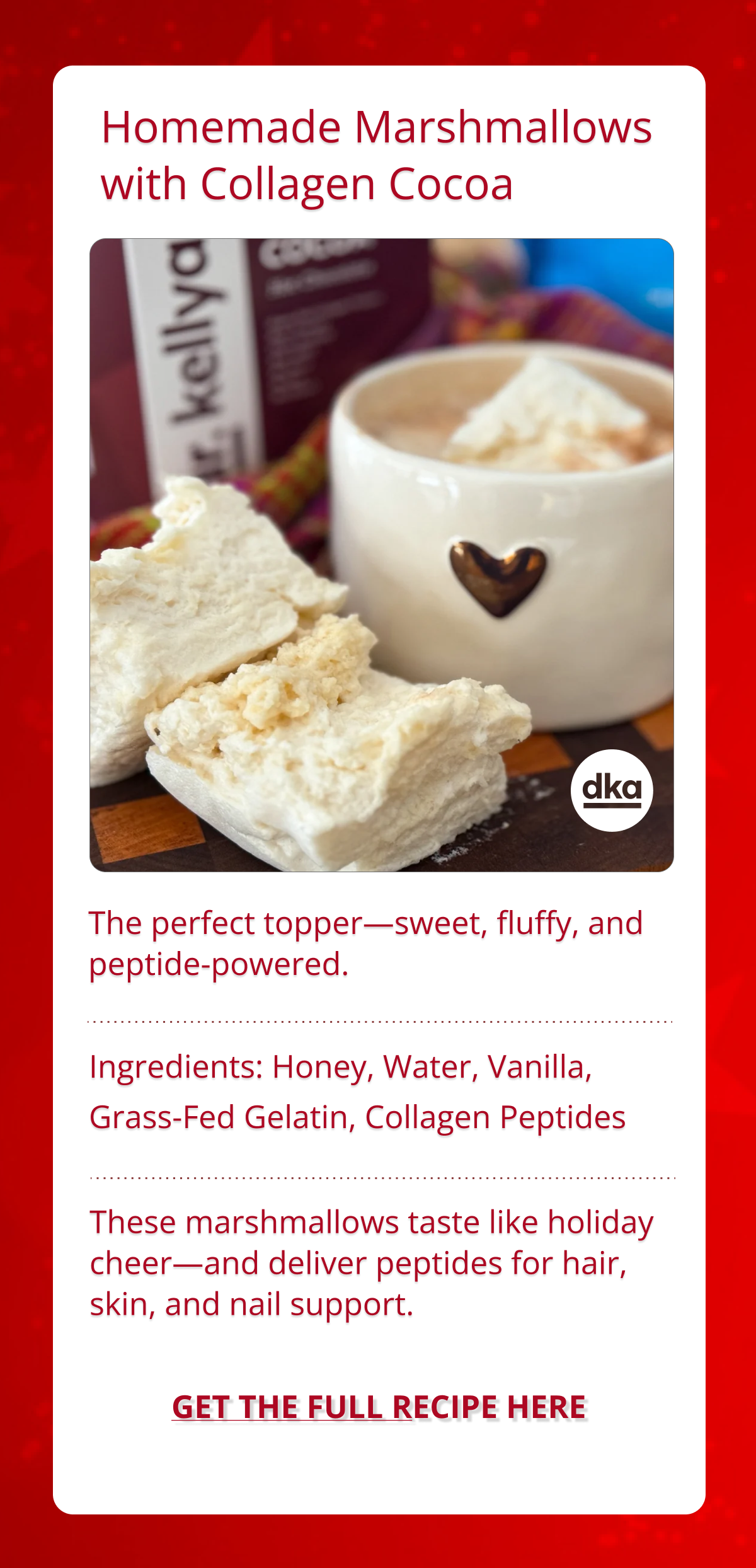 home marshmallows with collagen cocoa