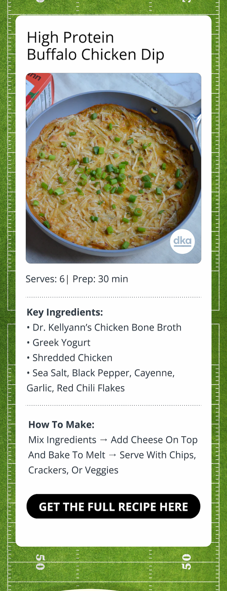 High Protein Buffalo Chicken Dip