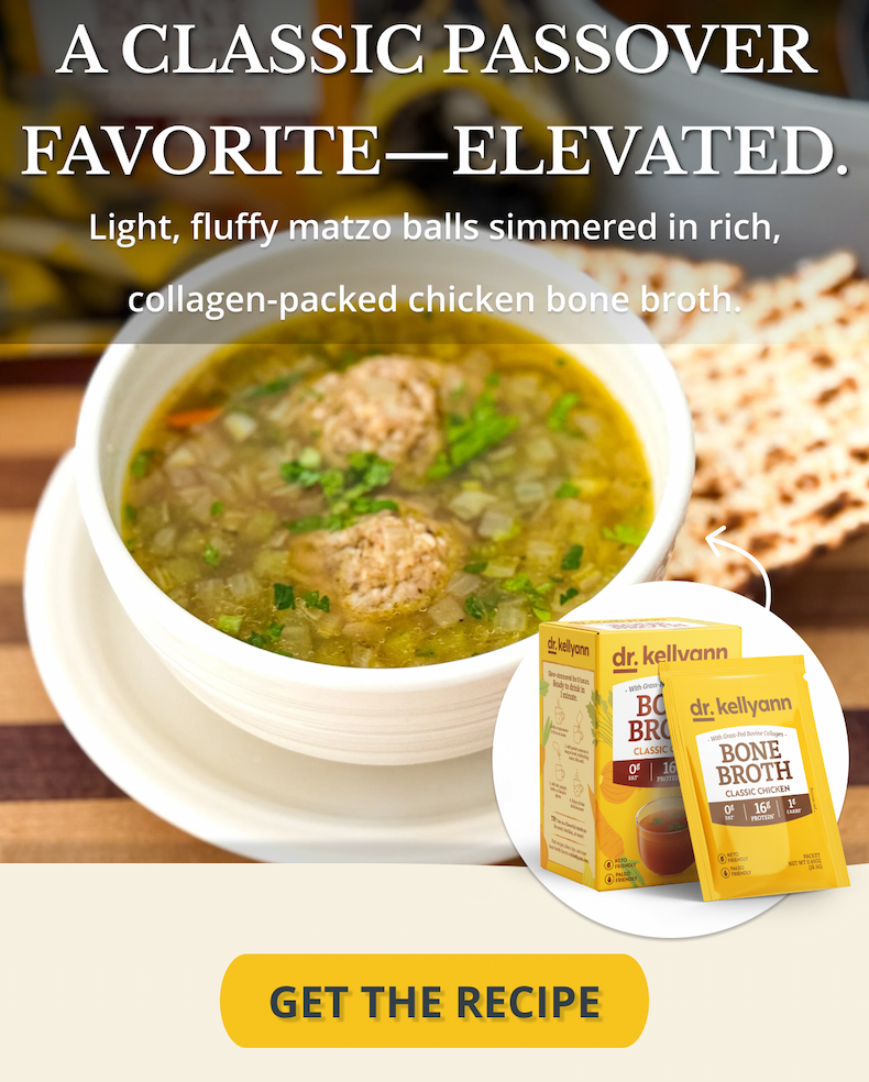 A CLASSIC PASSOVER FAVORITE—ELEVATED. Light, fluffy matzo balls simmered in rich, collagen-packed chicken bone broth. get recipe