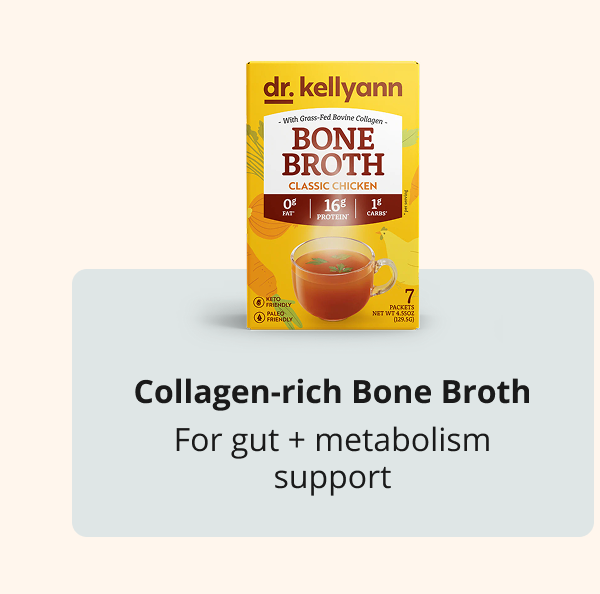 collagen-rich bone broth for gut + metabolism support