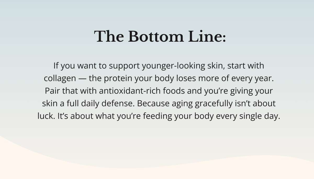 The Bottom Line: If you want to slow the visible signs of aging, focus on feeding your body antioxidants, collagen-supporting nutrients, and real whole foods. Because aging isn’t just about the years going by — it’s about what your cells are exposed to every single day. I have something special coming your way very soon  and I cannot wait to share it with you. 🎂  In the meantime, click below to explore my favorite  tools for feeding your skin from the inside out: