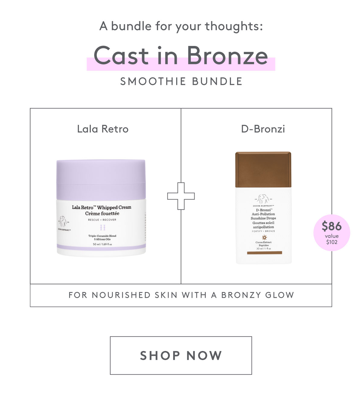 A bundle for your thoughts: Cast in Bronze Smoothie Bundle