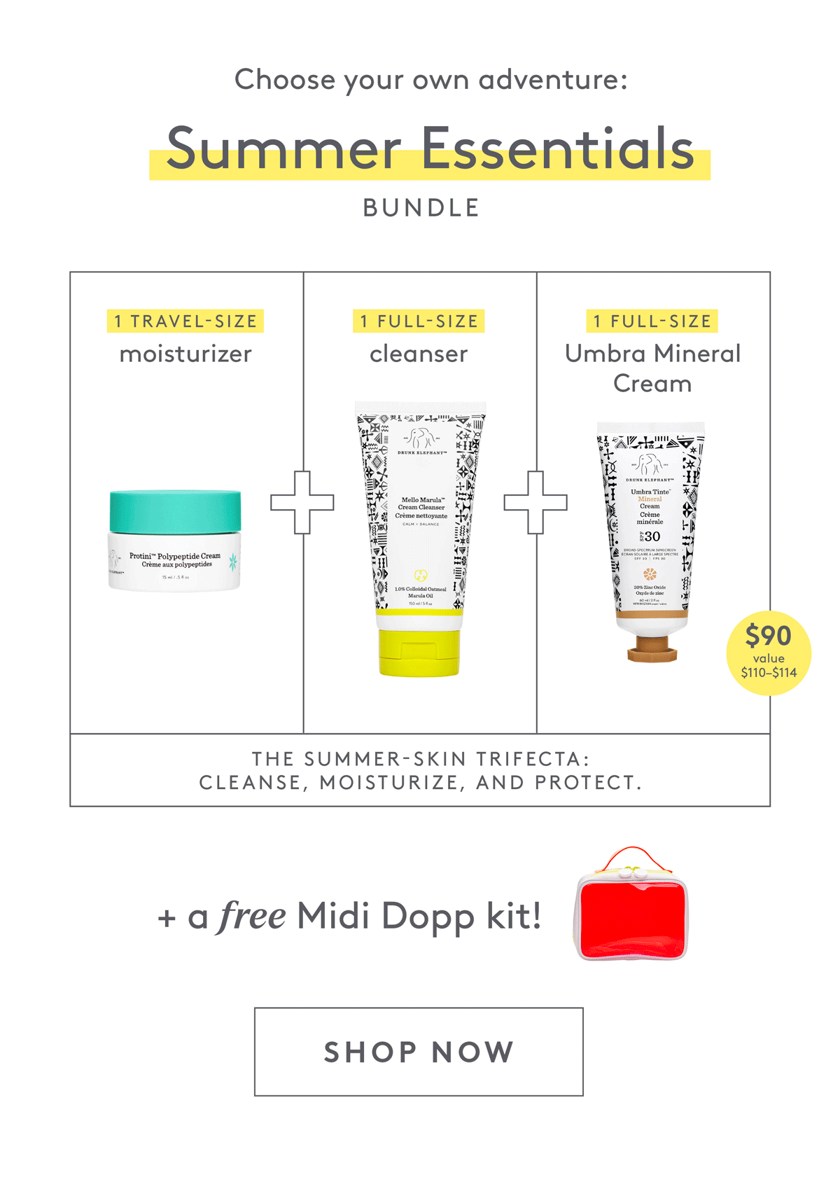 Choose your adventure: Summer Essentials Bundle + A Free Midi Dopp Kit 