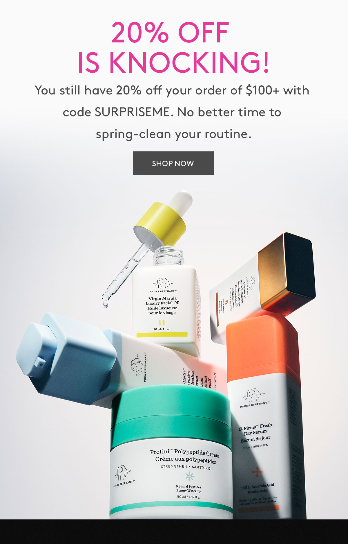 20% off orders $100+