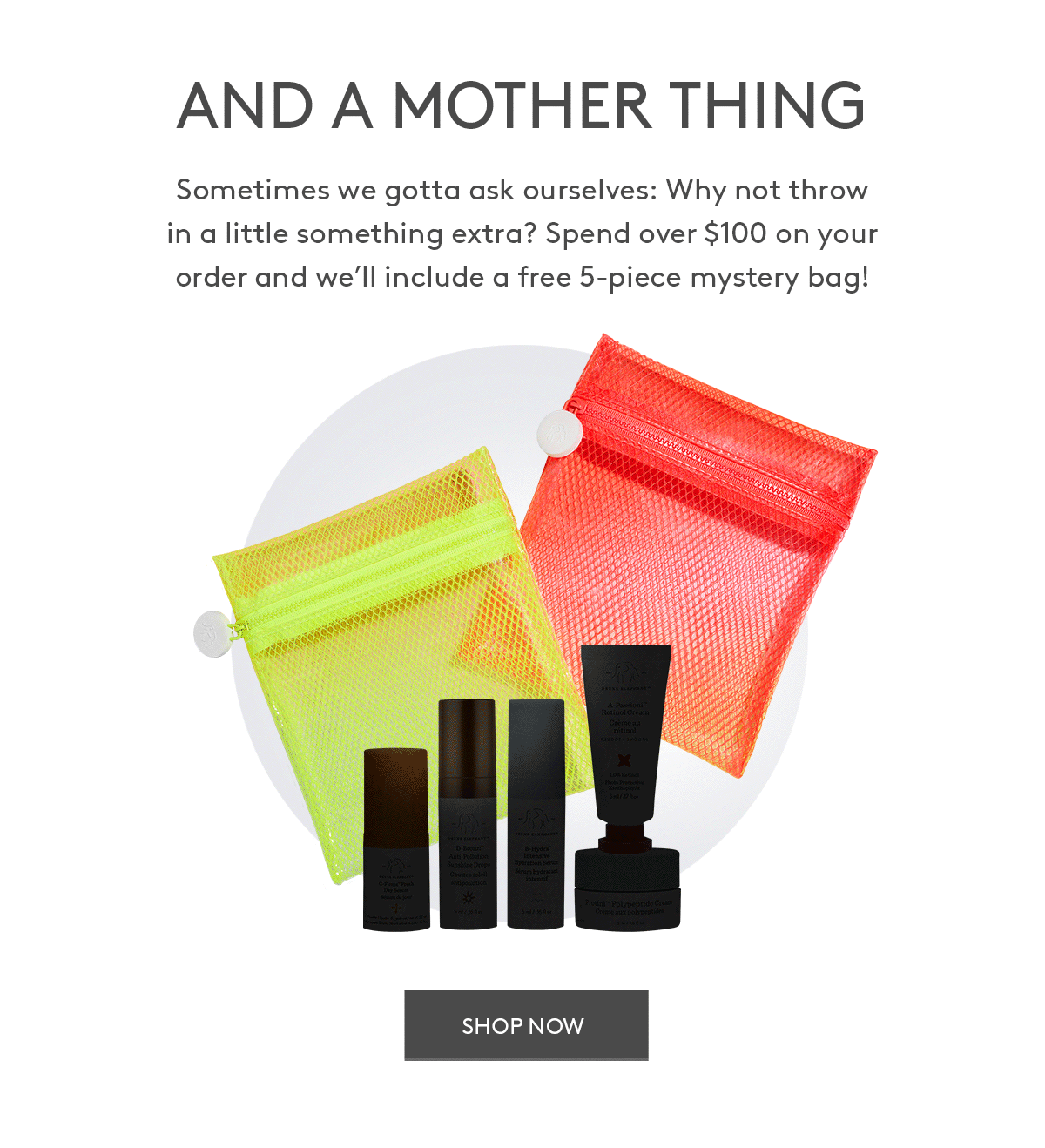 FREE 5-Piece Mystery Bag On $100+ Orders