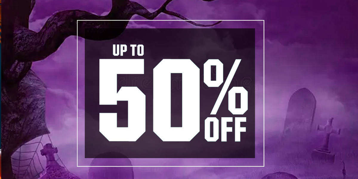 &nbsp;Up to 50% off.