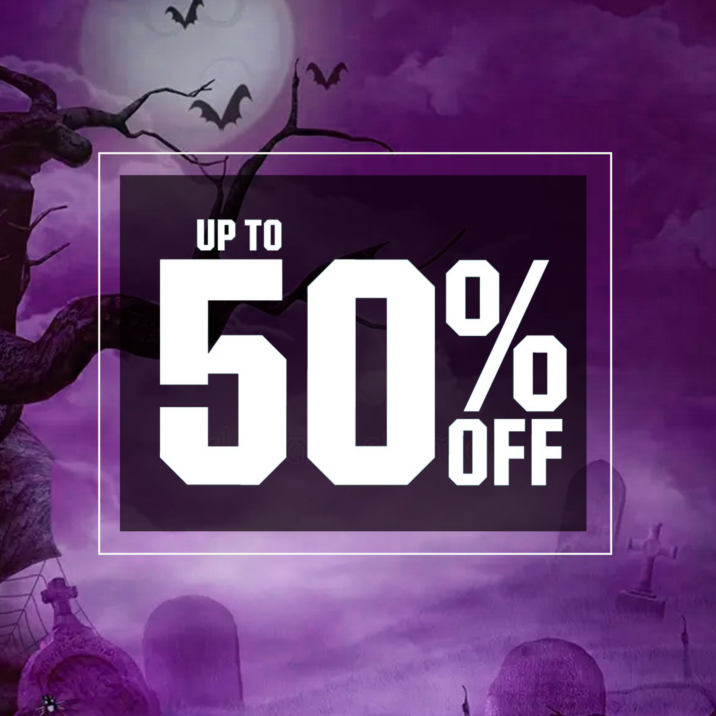 &nbsp;Up to 50% off.