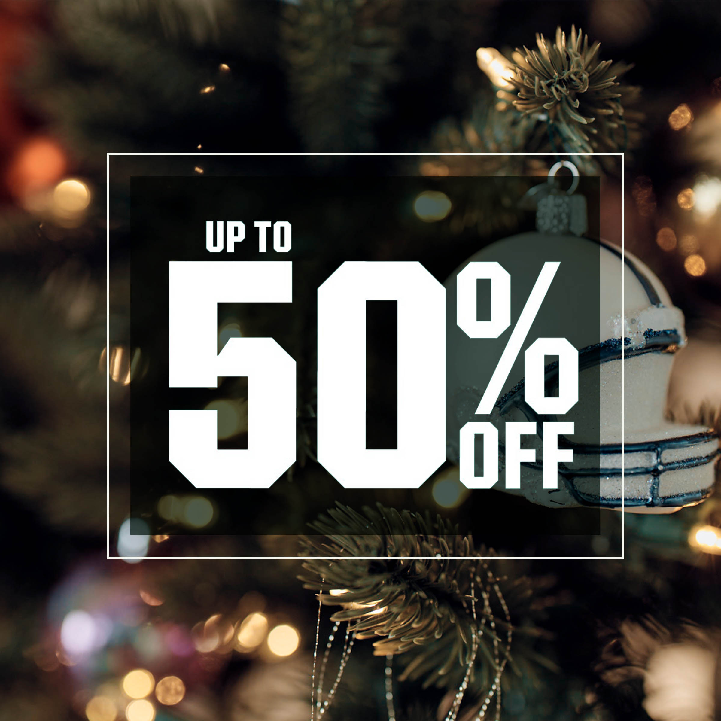 &nbsp;Up to 50% off.