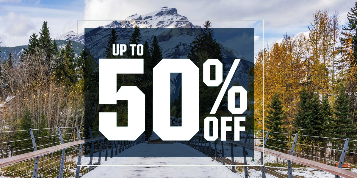 &nbsp;Up to 50% off.