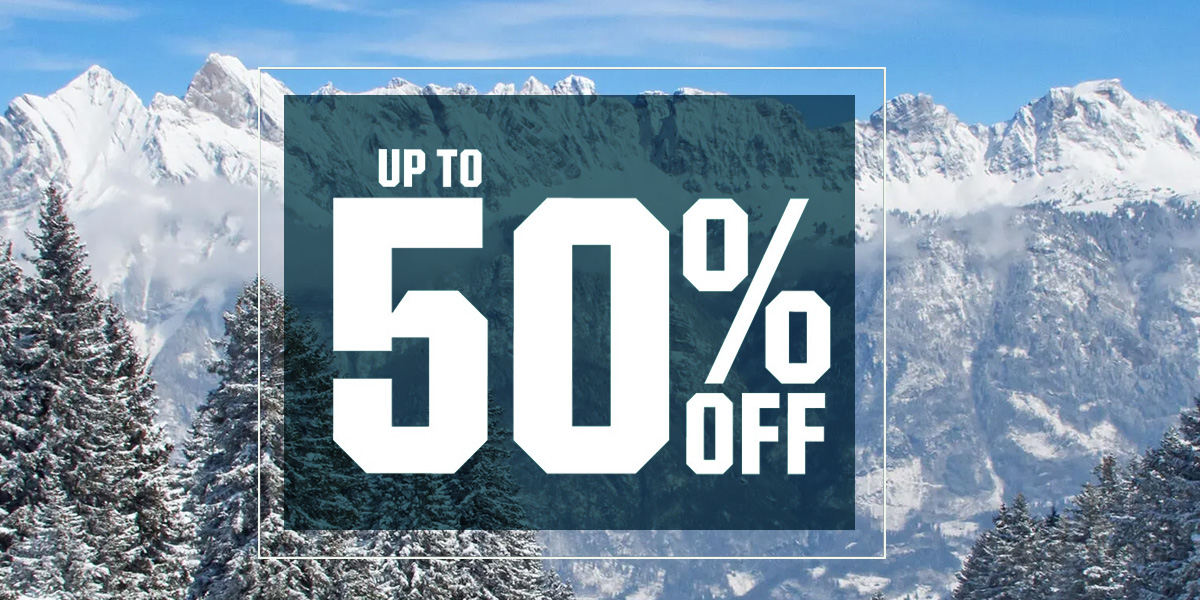 &nbsp;Up to 50% off.
