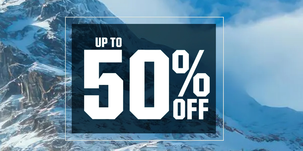 &nbsp;Up to 50% off.
