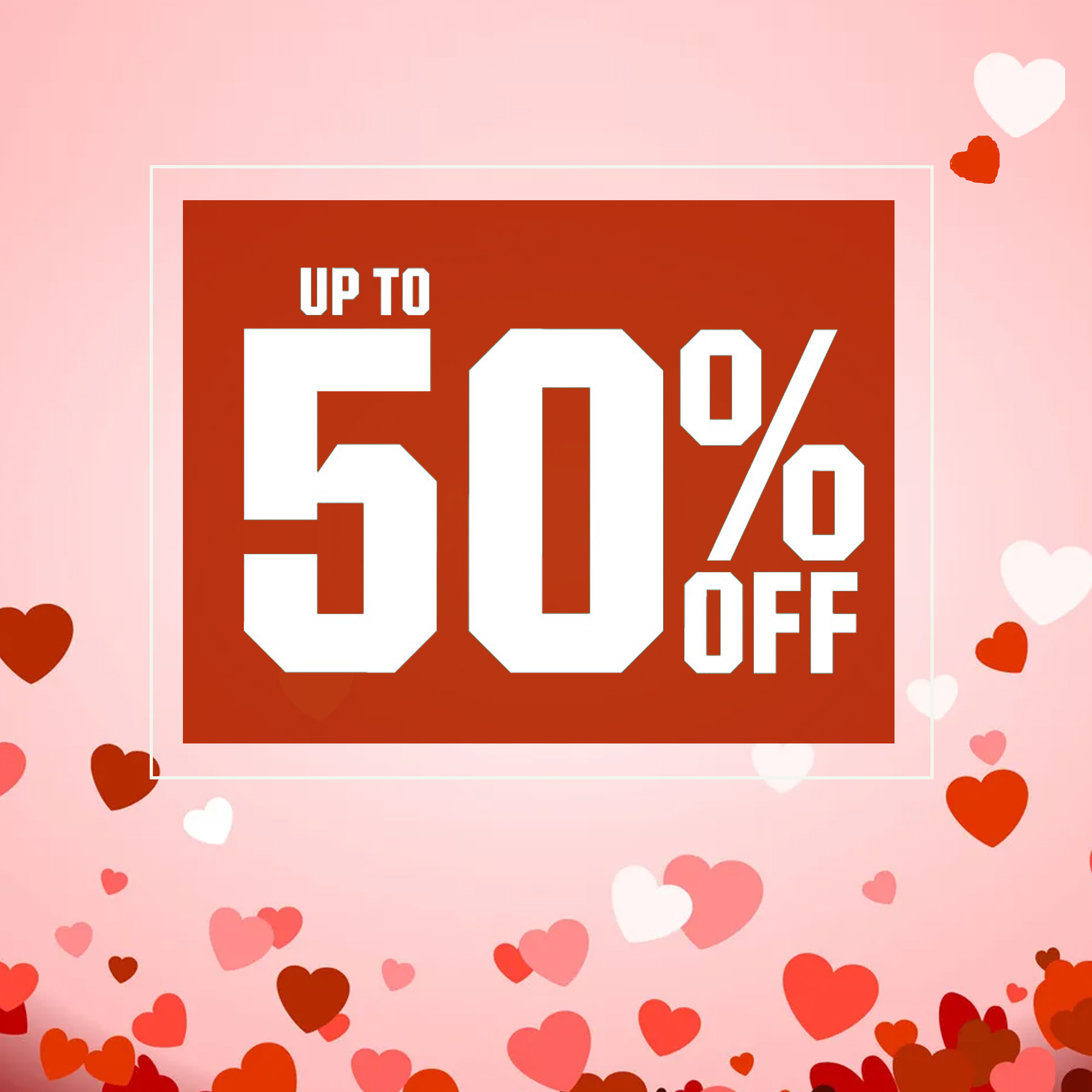 &nbsp;Up to 50% off.