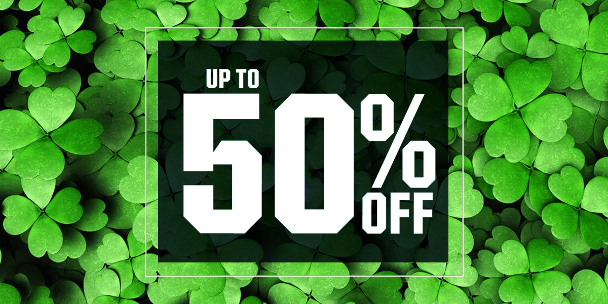 &nbsp;Up to 50% off.