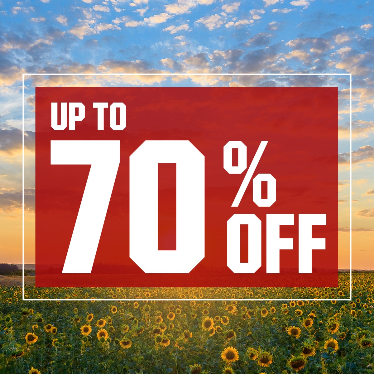 &nbsp;Up to 70% off.