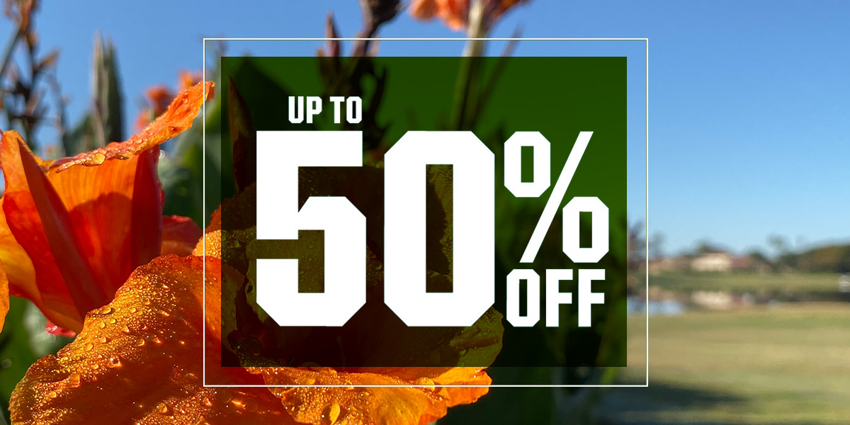 &nbsp;Up to 50% off.
