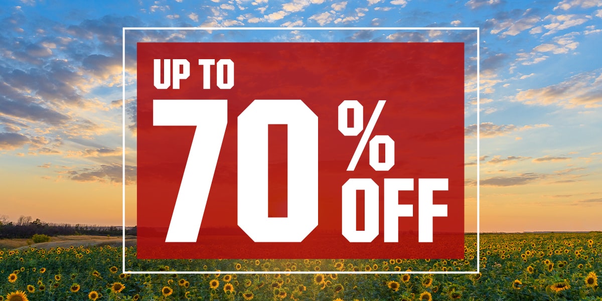 &nbsp;Up to 70% off.