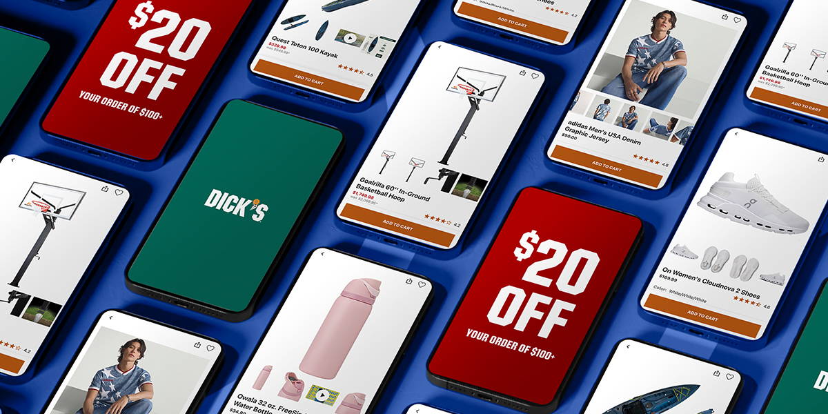 Dick's. $20 off your order of $100 or more.