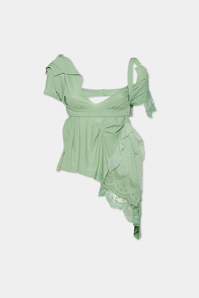 Dyed Jersey Deconstructed Top