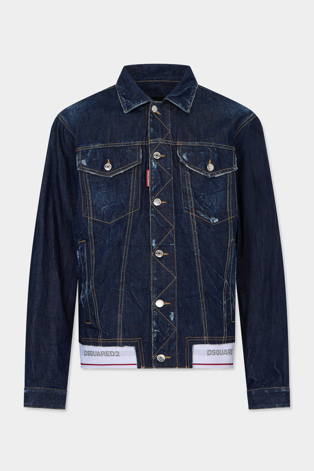 Dsquared2 Tape Dark Aviator Oversized Jean Jacket