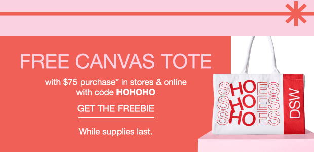 Free Canvas Tote with $75 purchase* with code HOHOHO | Get The Freebie