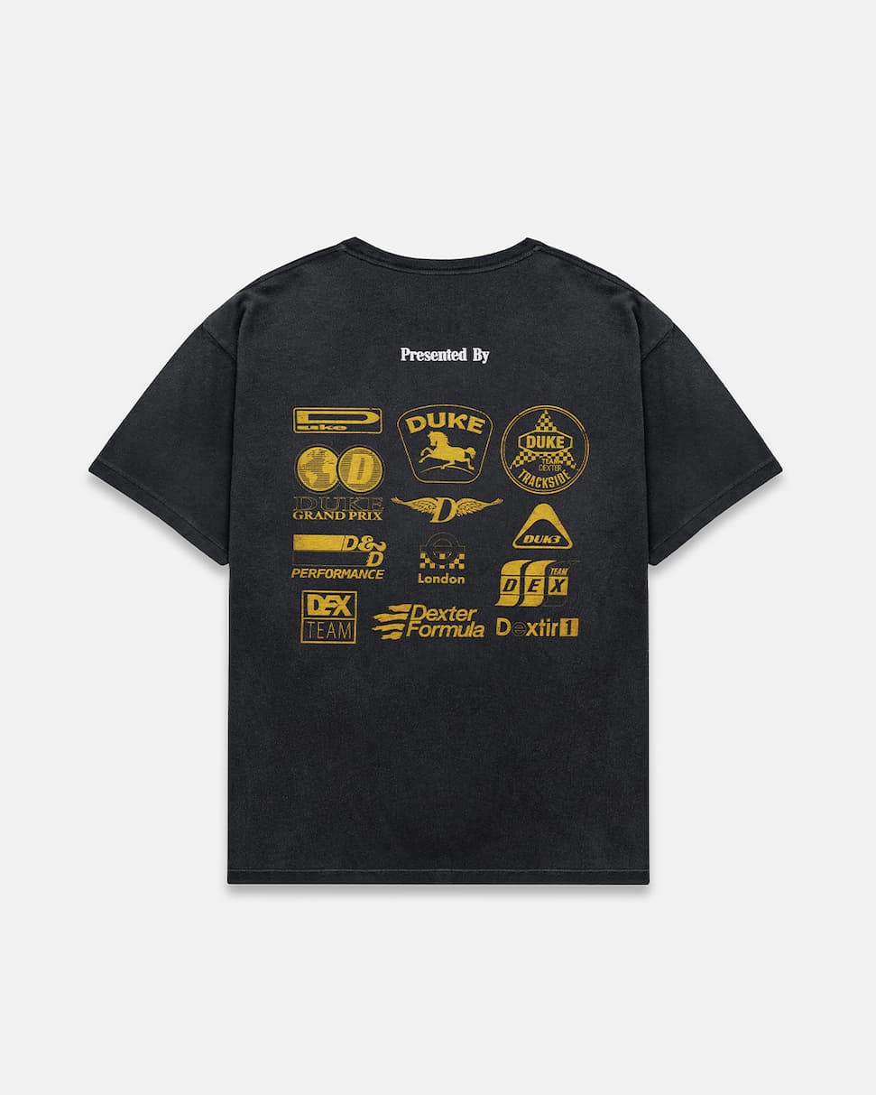 DR3 Sponsors Washed Black + Yellow T-Shirt