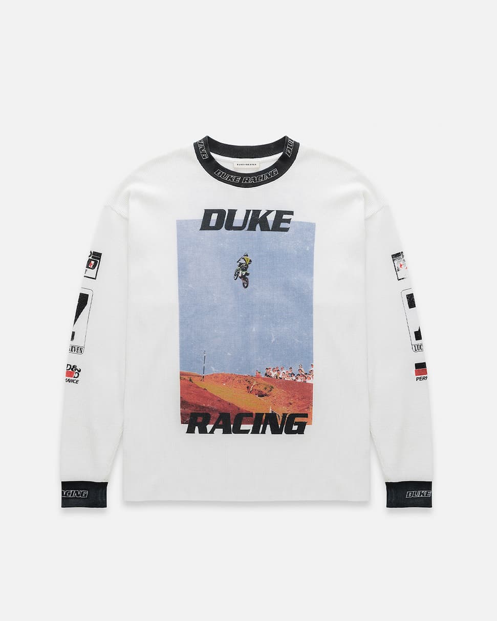 DR3 Motocross Vintage White Waffle Top
