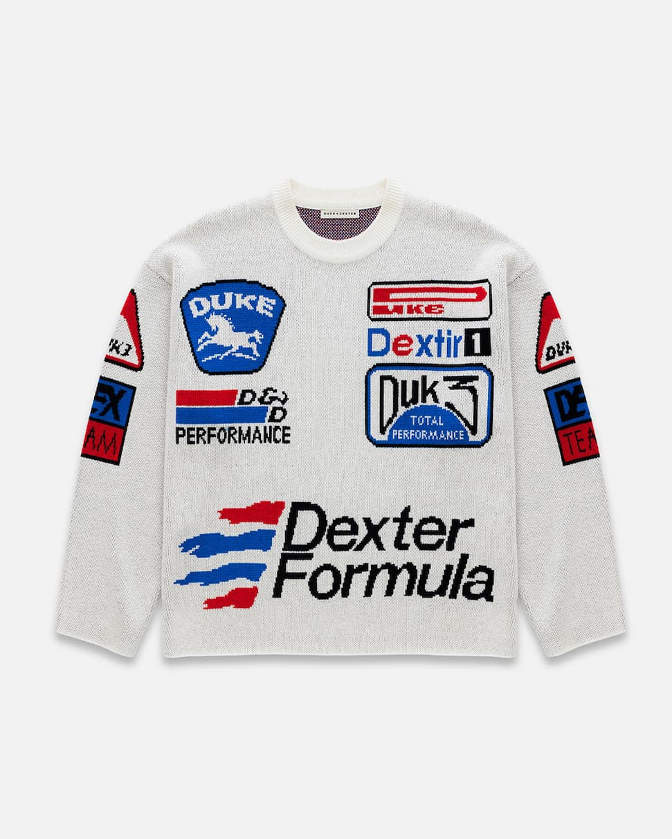 DR3 Sponsors Off-White Knitted Sweatshirt