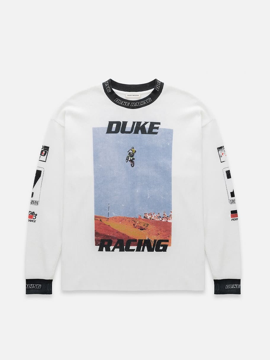 DR3 Motocross Vintage White Waffle Top