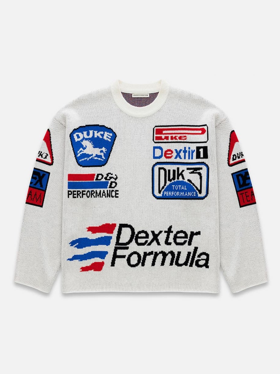 DR3 Sponsors Off-White Knitted Sweatshirt