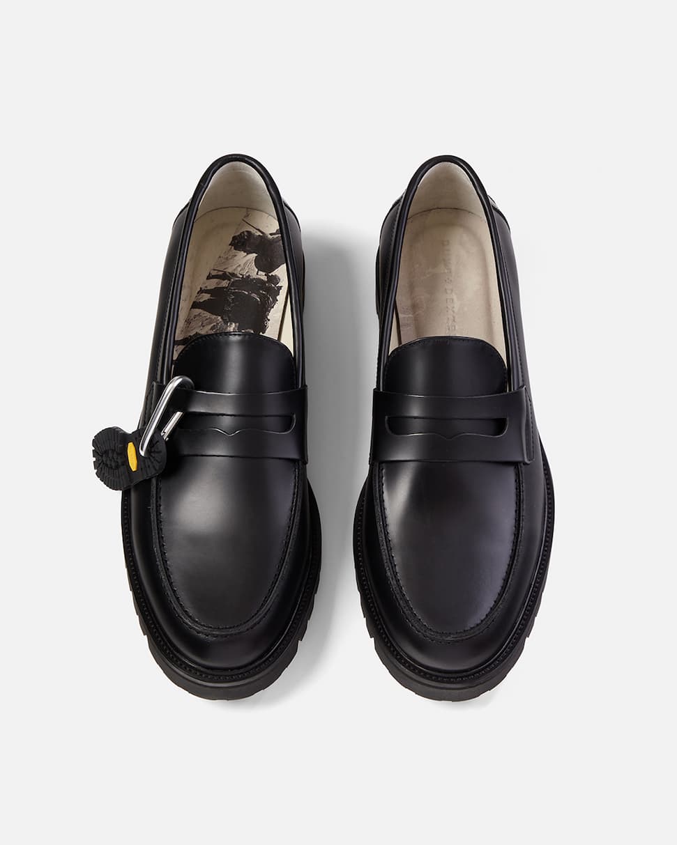 Vibram Black Carrarmato Lug Loafer - Men's