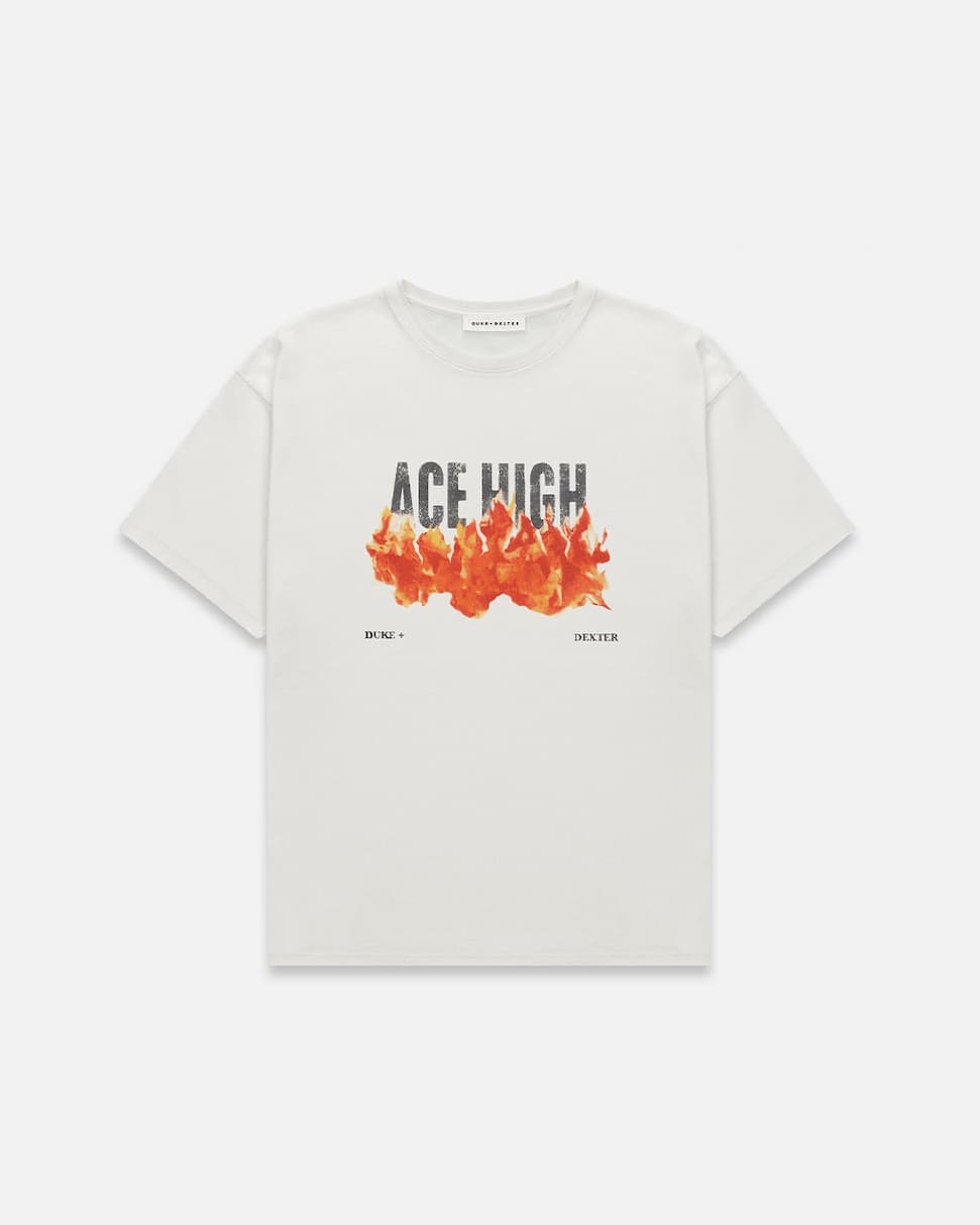 Ace High Vintage White T-Shirt