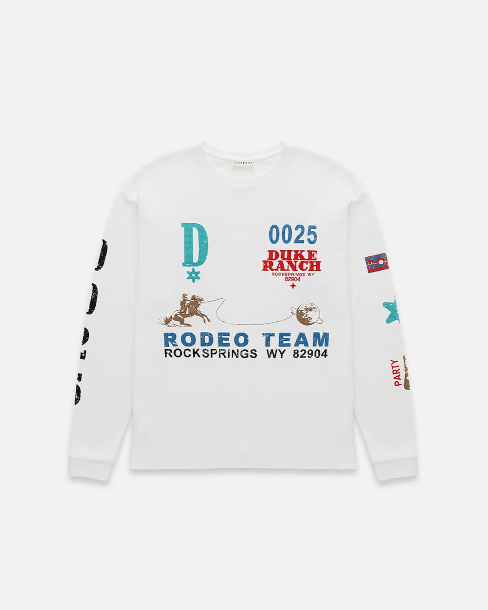 Duke Rodeo Team Vintage White Waffle Top