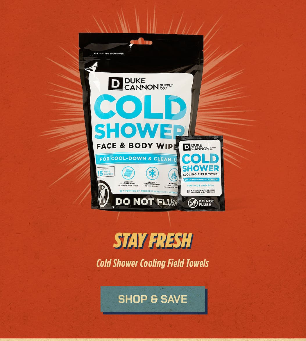 Stay Fresh! Cold Shower Cooling Field Towels. Shop & Save.
