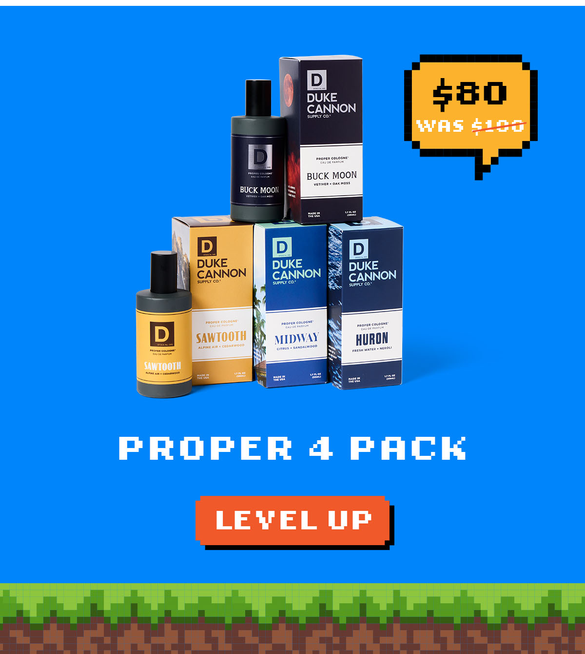 Proper 4 Pack. Level Up.