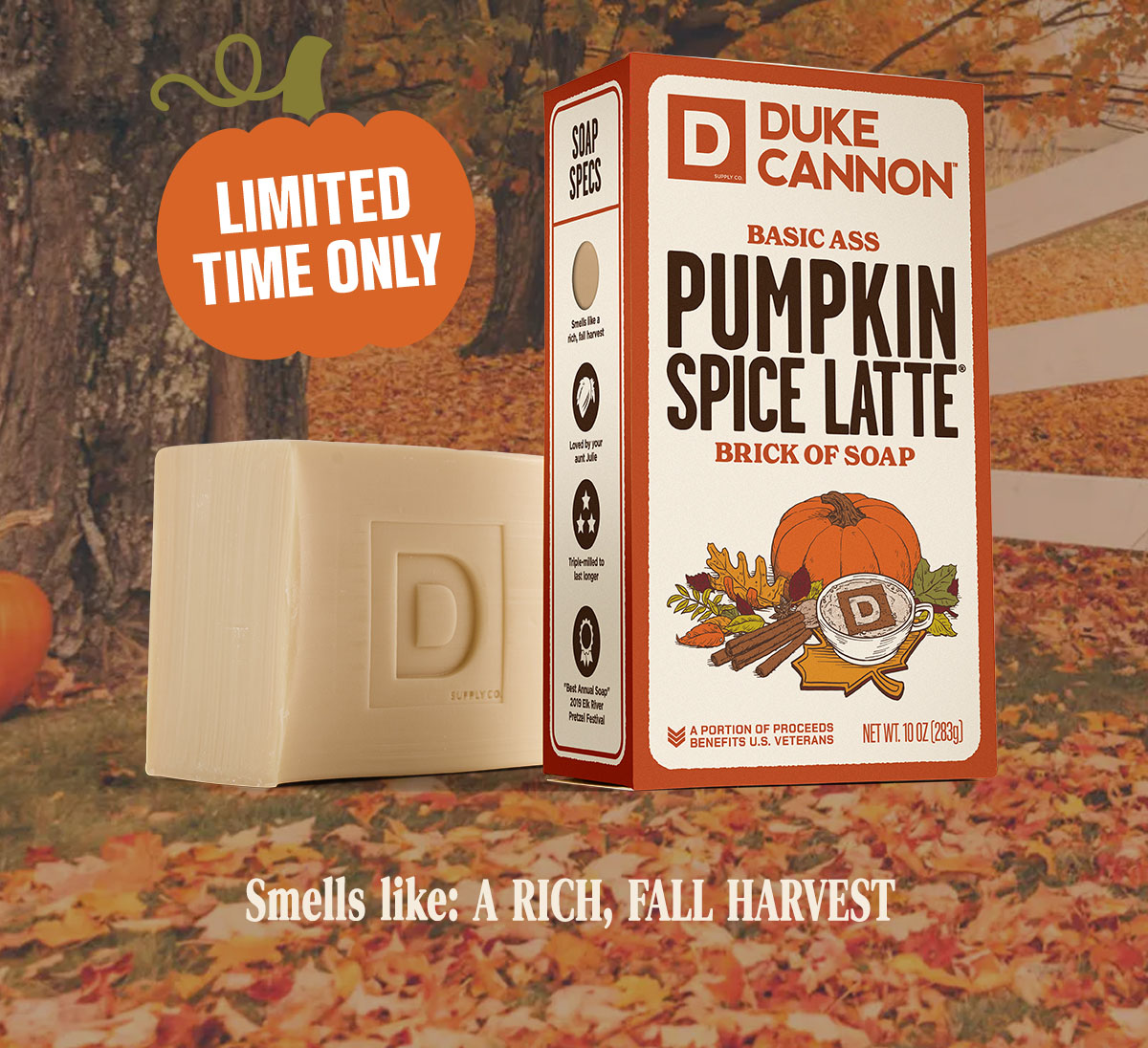 /Limited Time Only. Basic Ass Pumpkin Spice Latte. Smells Like: A Rich, Fall Harvest.