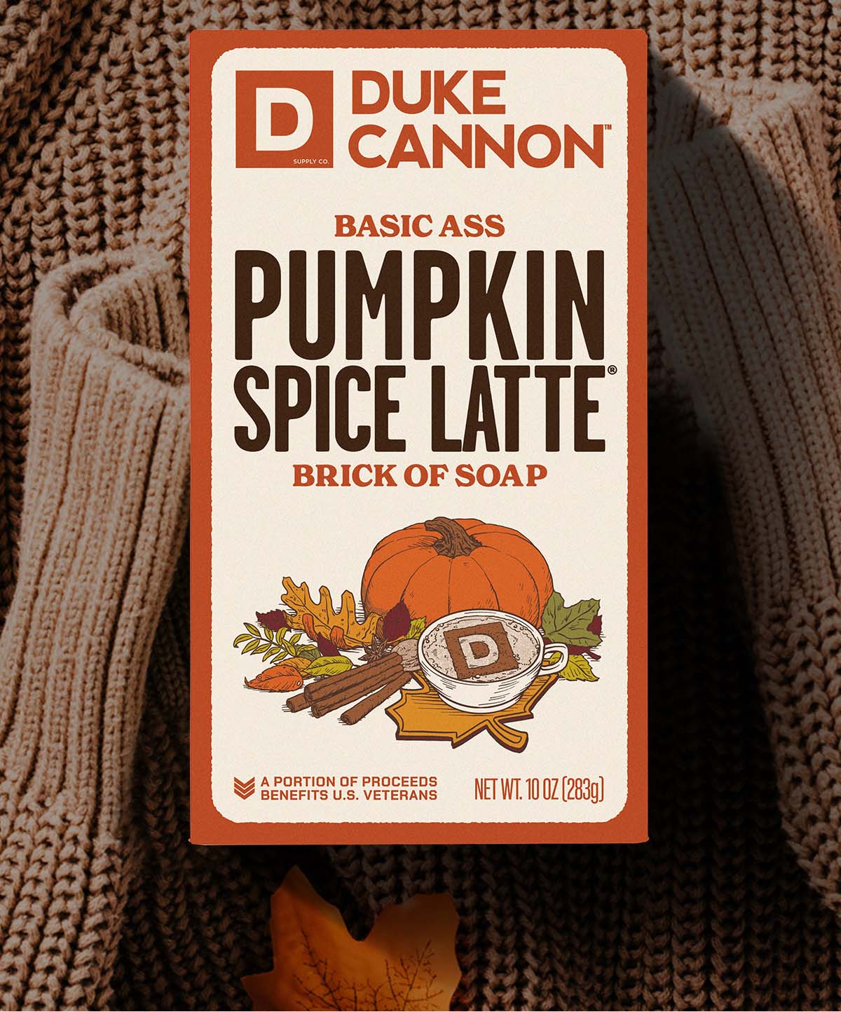 Basic Ass Pumpkin Spice Latte Brick of Soap on a sweater.