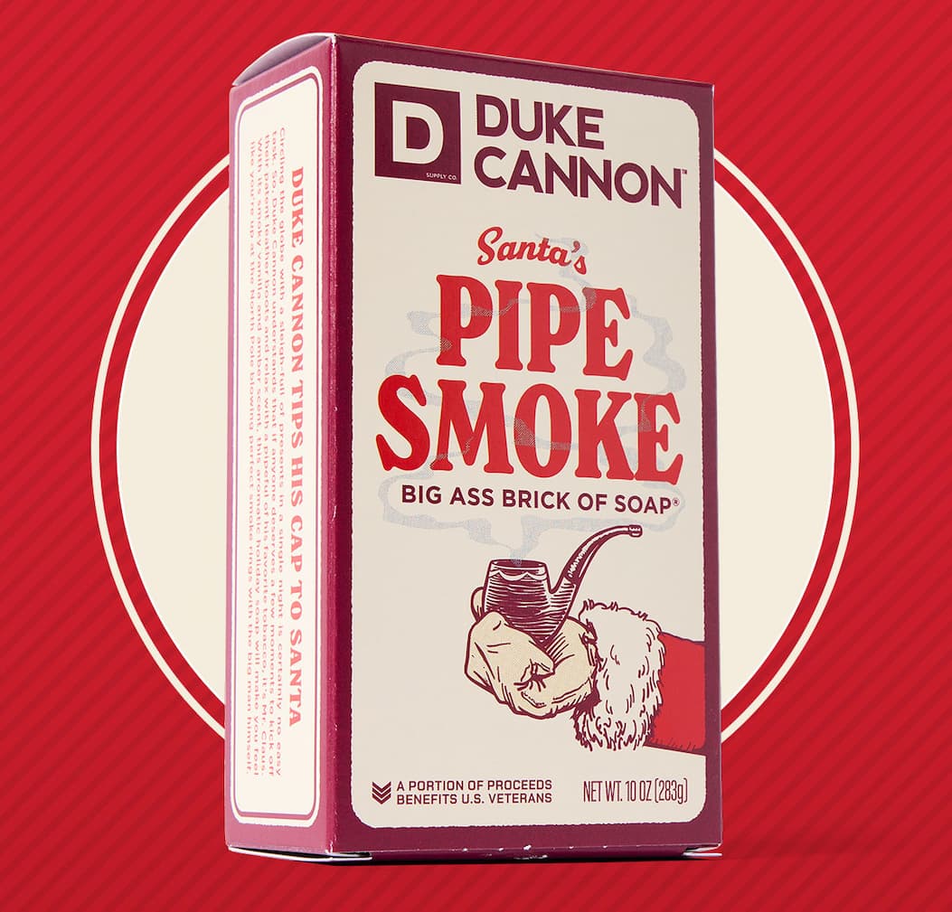 Duke Cannon Santa's Pipe Smoke Big Ass Brick of Soap.