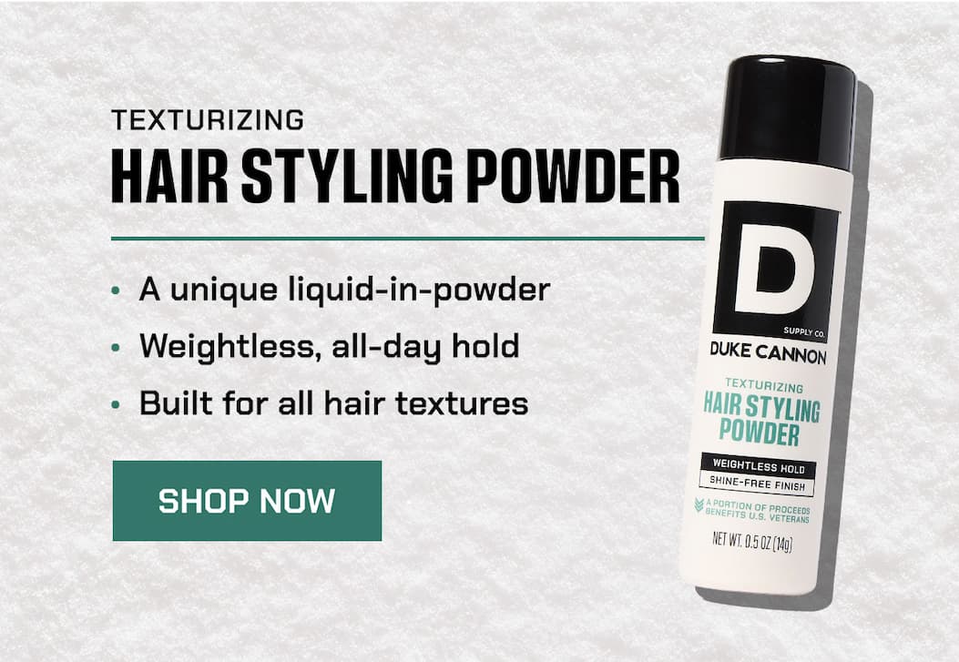 Texturizing hair styling powder. A unique liquid in powder. Weightless, all-day hold. Built for all hair textures