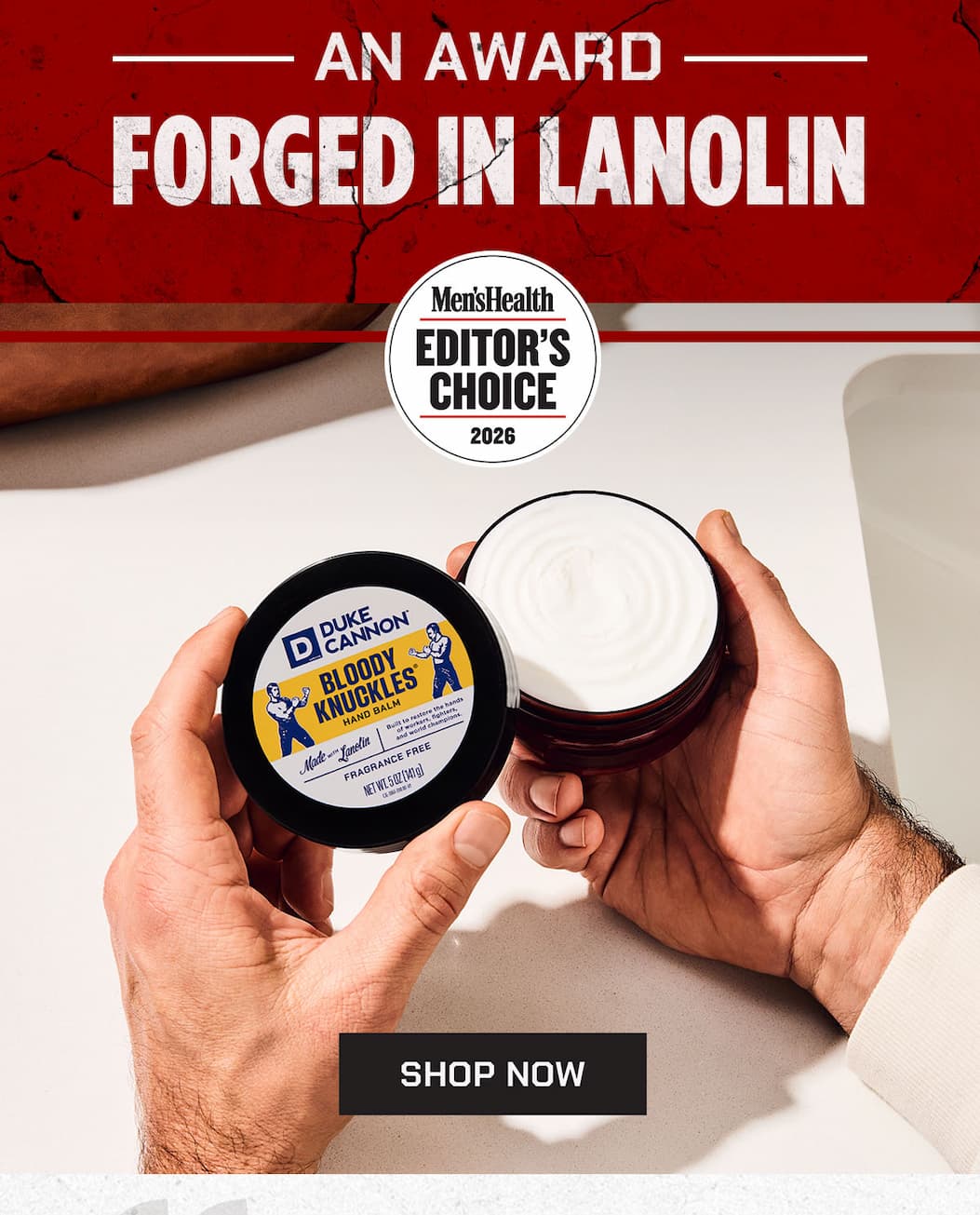 AN AWARD FORGED IN LANOLIN Men's Health EDITOR'S CHOICE 2026 SHOP NOW
