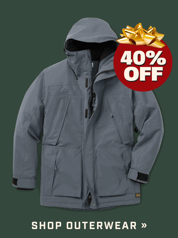 40% OFF - SHOP OUTERWEAR >>