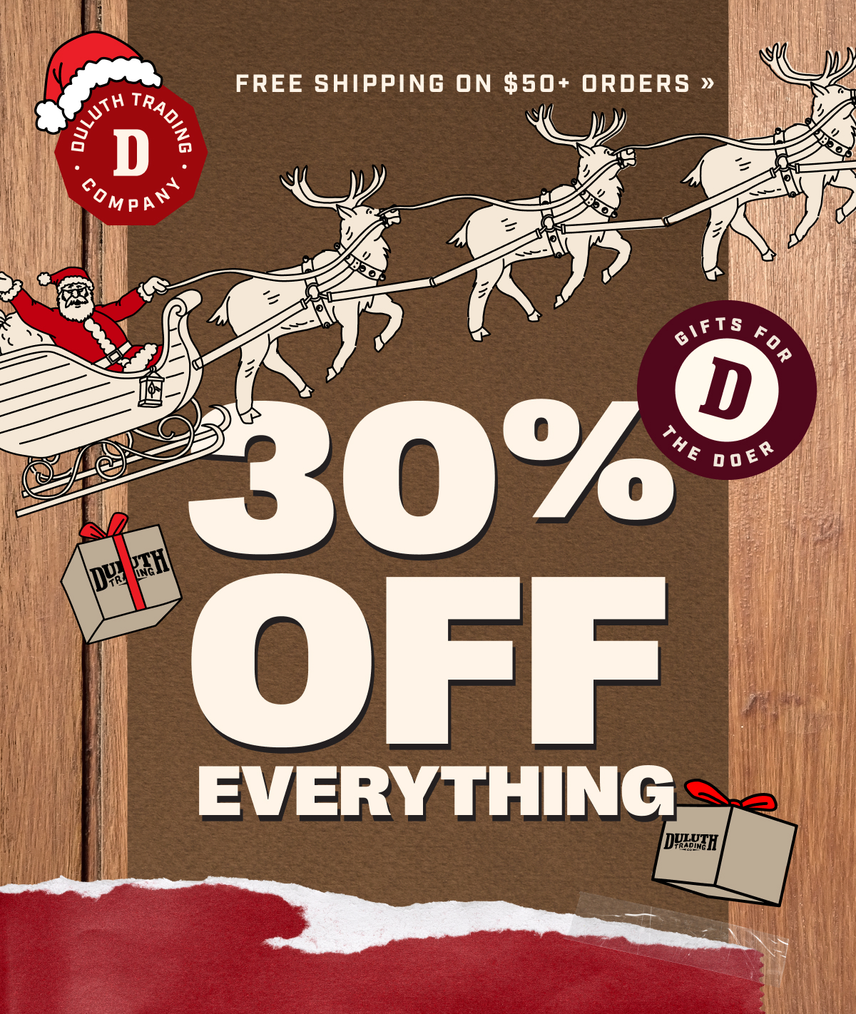 DULUTH TRADING CO - FREE SHIPPING ON $50+ ORDERS - 30% OFF EVERYTHING - GIFTS FOR THE DOER